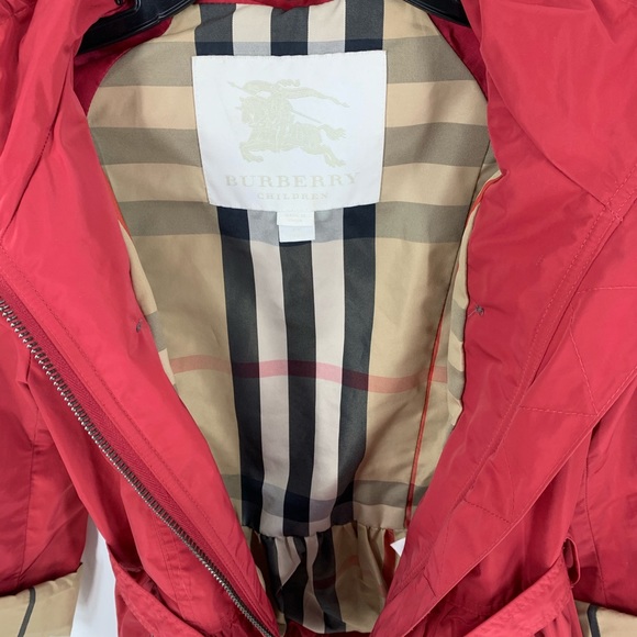 Burberry Red Kids Raincoat - Picture 5 of 5